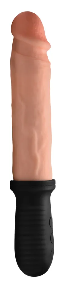XR Brands Master Series Female Sex Toys 8x Auto Pounder Vibrating and Thrusting Dildo With Handle Flesh XR Brands Master Series Female Sex Toys 8x Auto Pounder Vibrating and Thrusting Dildo With Handle Flesh