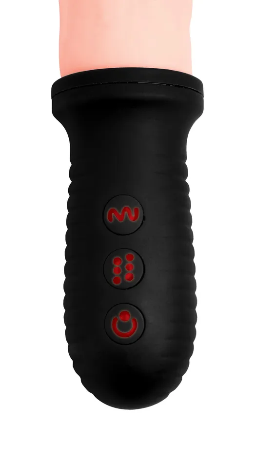 XR Brands Master Series Female Sex Toys 8x Auto Pounder Vibrating and Thrusting Dildo With Handle Flesh XR Brands Master Series Female Sex Toys 8x Auto Pounder Vibrating and Thrusting Dildo With Handle Flesh