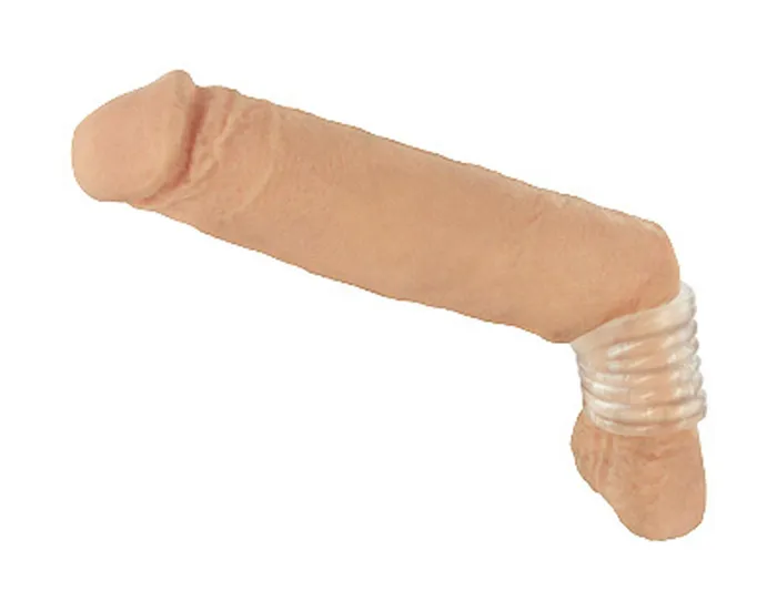 XR Brands Trinity Vibes Spiral Ball Stretcher Clear Male Sex Toys