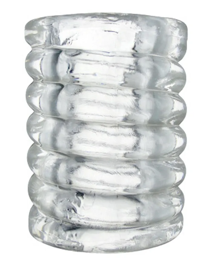 XR Brands Trinity Vibes Spiral Ball Stretcher Clear Male Sex Toys