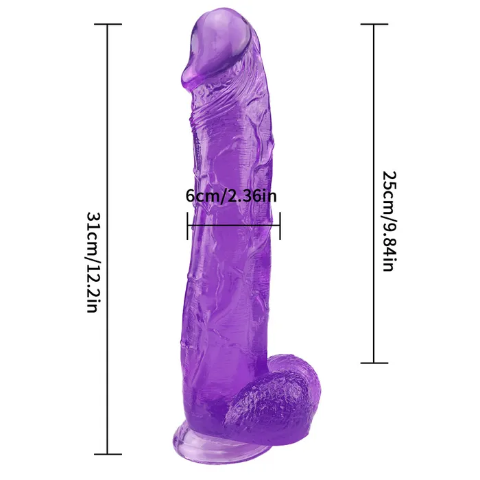 12 inch big head purple dildo Dildos