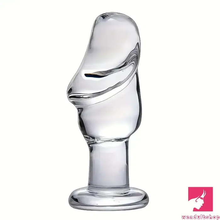 463in Clear Elegant Glass Crystal Dildo For Women Men With Base Weadultshop Anal