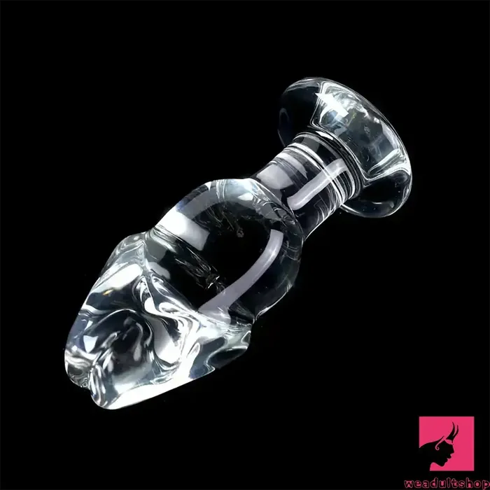 463in Clear Elegant Glass Crystal Dildo For Women Men With Base Weadultshop Anal