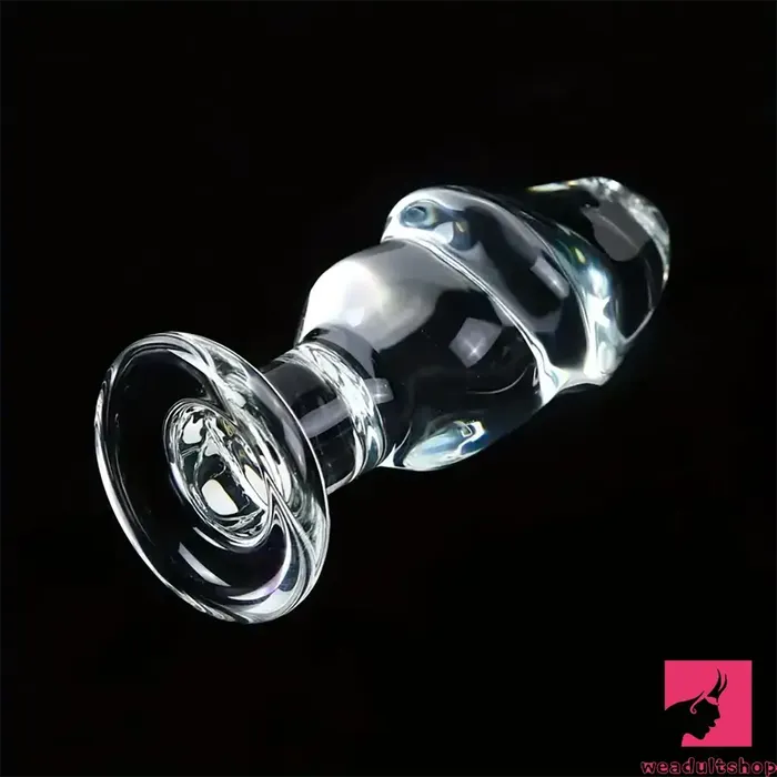463in Clear Elegant Glass Crystal Dildo For Women Men With Base Weadultshop Anal