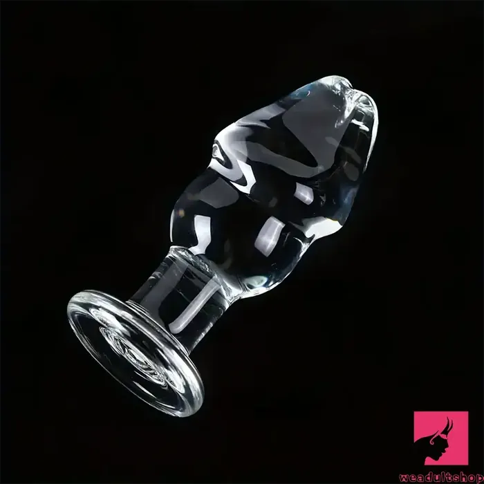 463in Clear Elegant Glass Crystal Dildo For Women Men With Base Weadultshop Anal