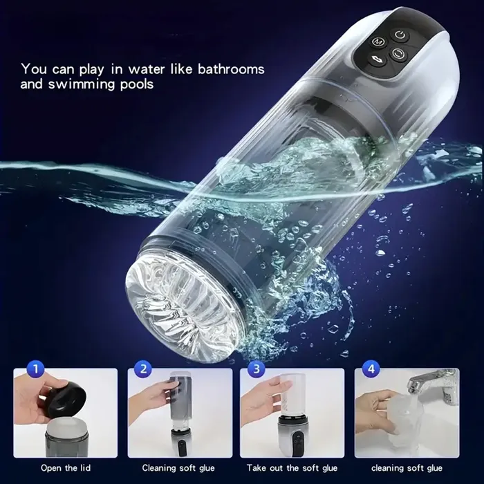 4 Pump 7 Sucking 7 Rotating 7 Licking LCD Automatic Masturbator Weadultshop Male Sex Toys