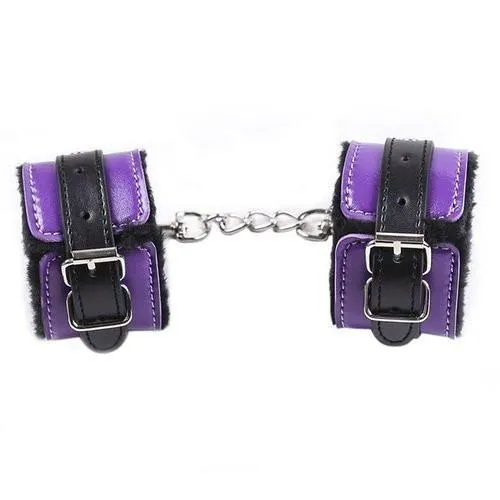 7946M Purple Seduction Fur Lined Cuffs Moonwell Vibrators
