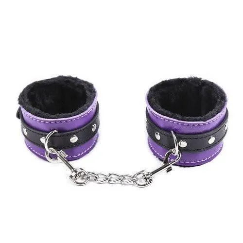 7946M Purple Seduction Fur Lined Cuffs Moonwell Vibrators