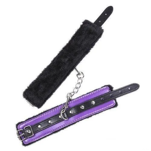 7946M Purple Seduction Fur Lined Cuffs Moonwell Vibrators