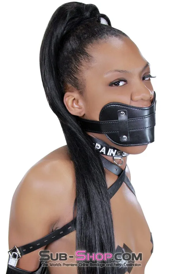 8954DL Stuffed Slave Mouth Locking Panel Gag MEGA Deal Idea Vibrators