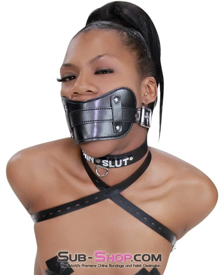8954DL Stuffed Slave Mouth Locking Panel Gag MEGA Deal Idea Vibrators