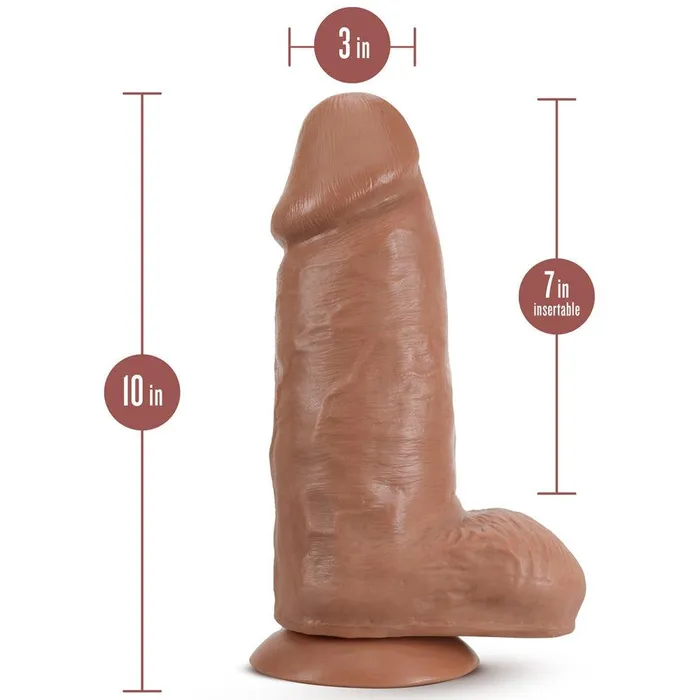 Au Naturel Chub 10 Inch Dildo Mocha Blush Dildos