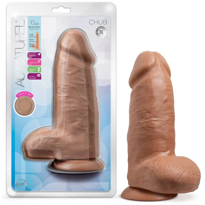 Au Naturel Chub 10 Inch Dildo Mocha Blush Dildos
