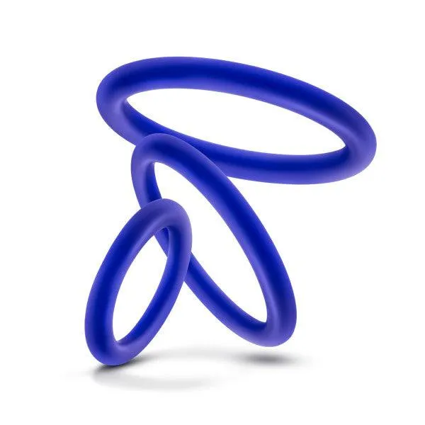 Blush Anal Performance Vs4 Pure Premium Silicone Cockring Set Indigo Blush Anal Performance Vs4 Pure Premium Silicone Cockring Set Indigo