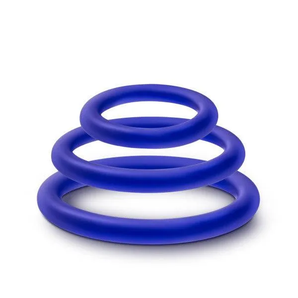 Blush Anal Performance Vs4 Pure Premium Silicone Cockring Set Indigo Blush Anal Performance Vs4 Pure Premium Silicone Cockring Set Indigo