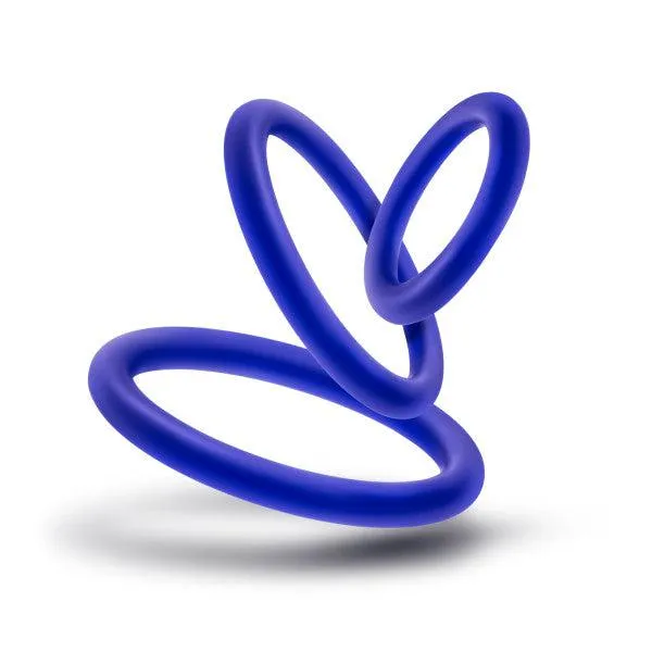 Blush Anal Performance Vs4 Pure Premium Silicone Cockring Set Indigo Blush Anal Performance Vs4 Pure Premium Silicone Cockring Set Indigo