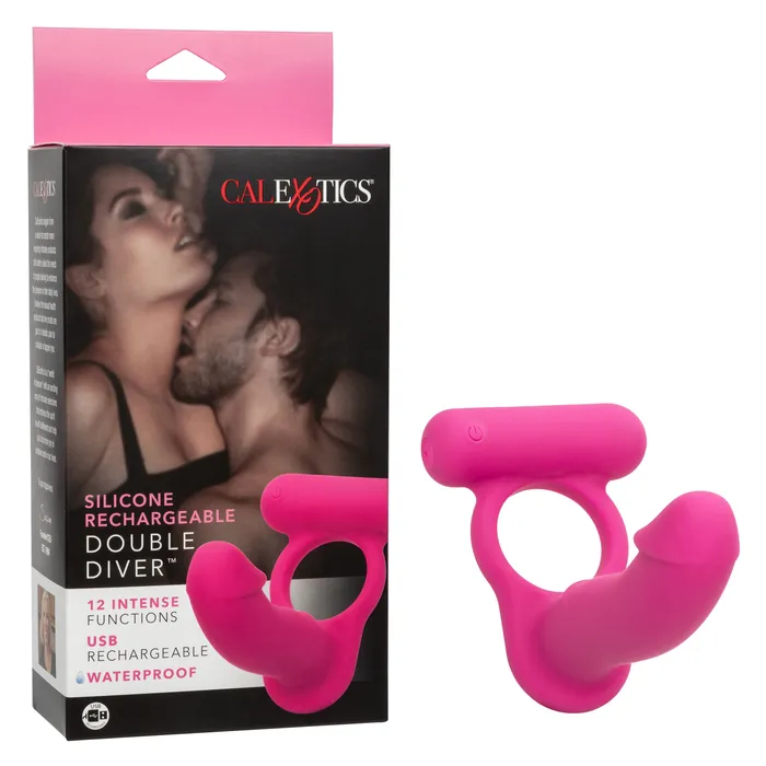 CalExotics Vibrators Silicone Rechargeable Double Diver Pink