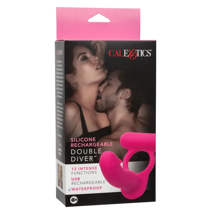CalExotics Vibrators Silicone Rechargeable Double Diver Pink