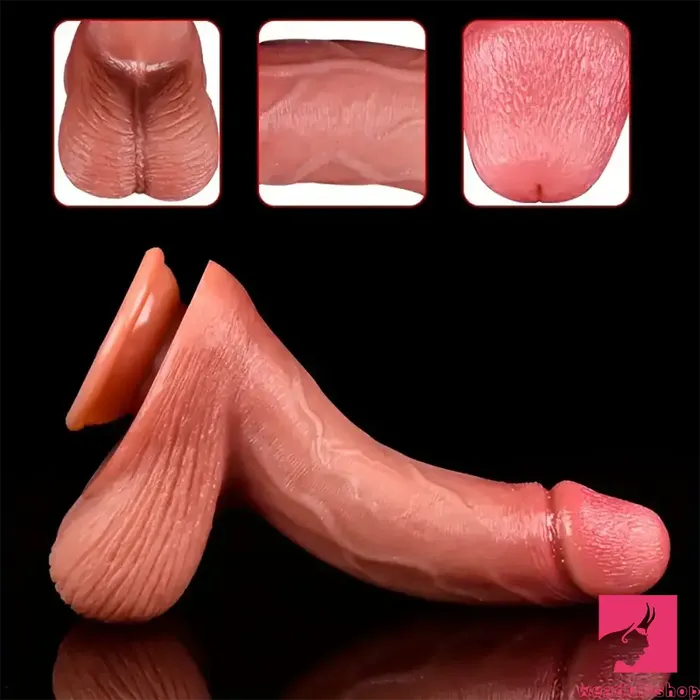 Dildos 866in Soft Real Big Silicone Curved G Spot Dildo For Hands Free Sex Weadultshop