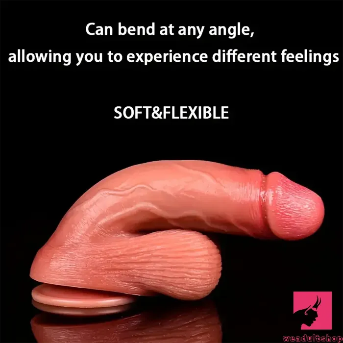 Dildos 866in Soft Real Big Silicone Curved G Spot Dildo For Hands Free Sex Weadultshop