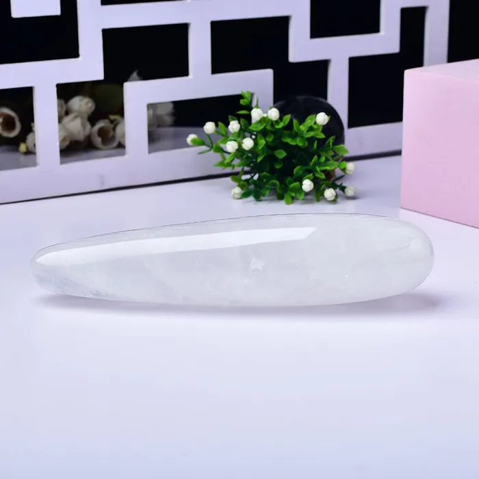 Dildos Large white transparent crystal dildo
