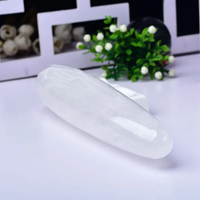 Dildos Large white transparent crystal dildo