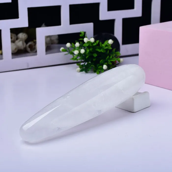 Dildos Large white transparent crystal dildo