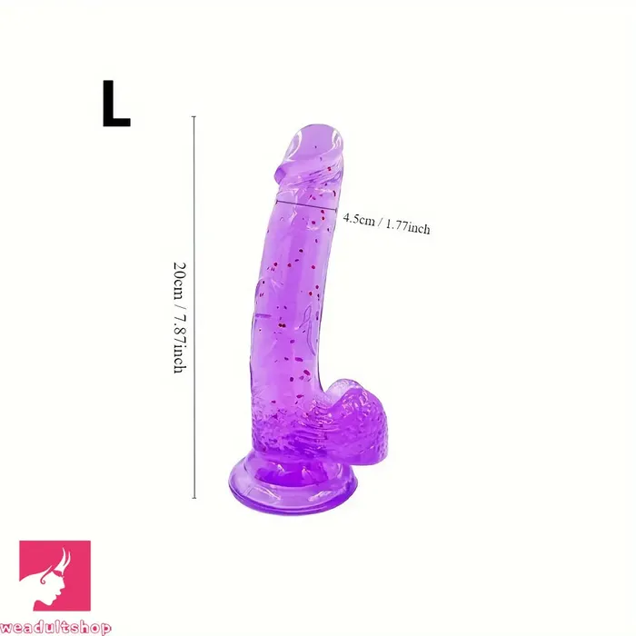 Dildos Weadultshop 787in Jelly Confetti Women Dildo For G Spot Clit Stimulate Massage