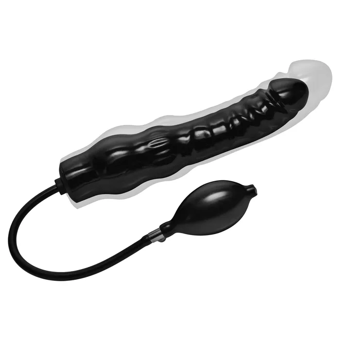 Dildos XR Brands Inflatable 11 Inch Super Dong Black