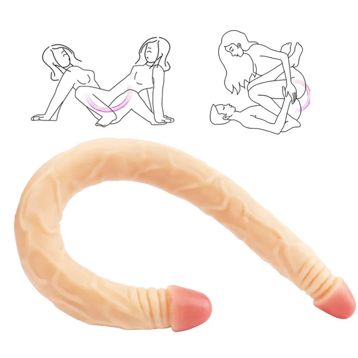 Double head 22 inch flesh color dildo Dildos