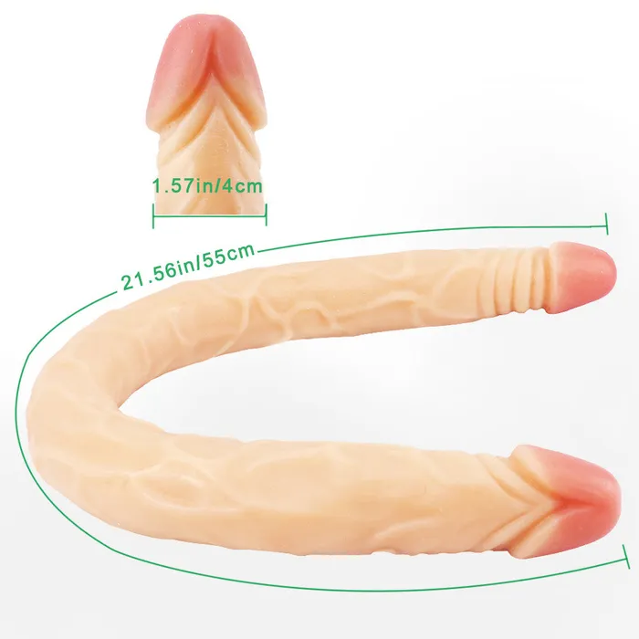 Double head 22 inch flesh color dildo Dildos
