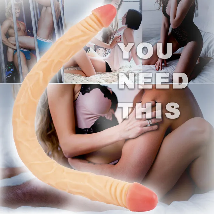 Double head 22 inch flesh color dildo Dildos