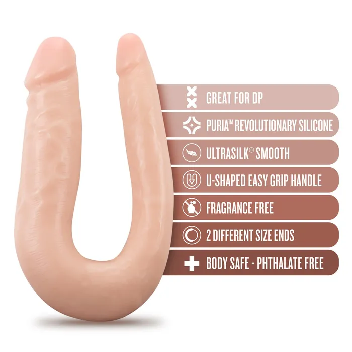Dr Skin Silicone Dr Double 12 Inch Double Dong Vanilla Blush Dildos