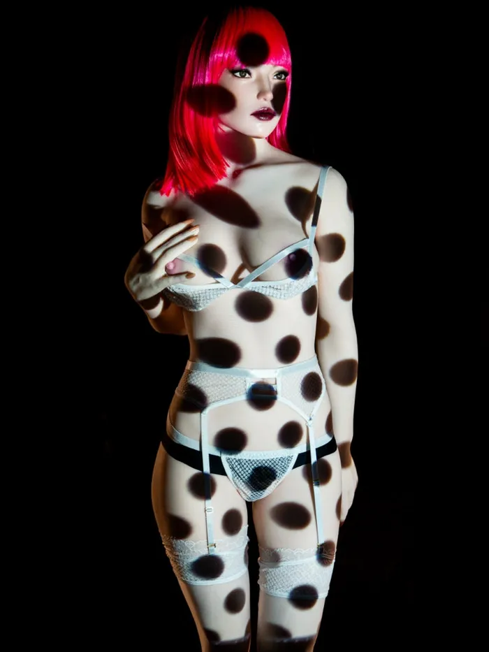 F2168157cm515ft38kg C Cup Polly Movable Jaw Silicone Head Fit Sex DollClimax Doll Pro Climax Doll Male Sex Toys