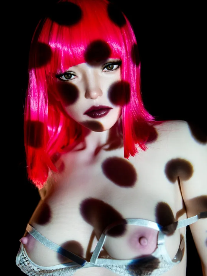F2168157cm515ft38kg C Cup Polly Movable Jaw Silicone Head Fit Sex DollClimax Doll Pro Climax Doll Male Sex Toys