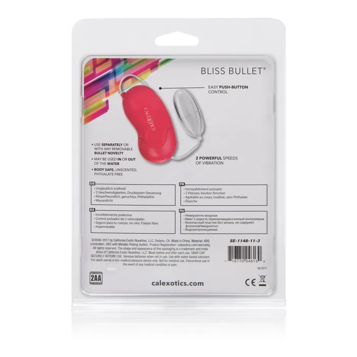 Female Sex Toys Calexotics Silver Bliss Bullet 2Speed Waterproof Fun