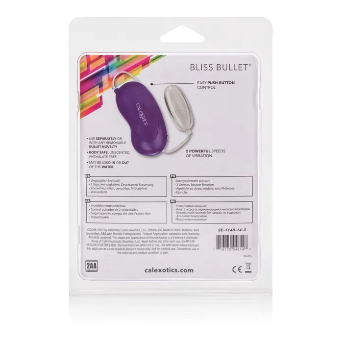 Female Sex Toys Calexotics Silver Bliss Bullet 2Speed Waterproof Fun