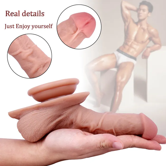 Female Sex Toys flexskin dildo strap on 8inch Silicone STS