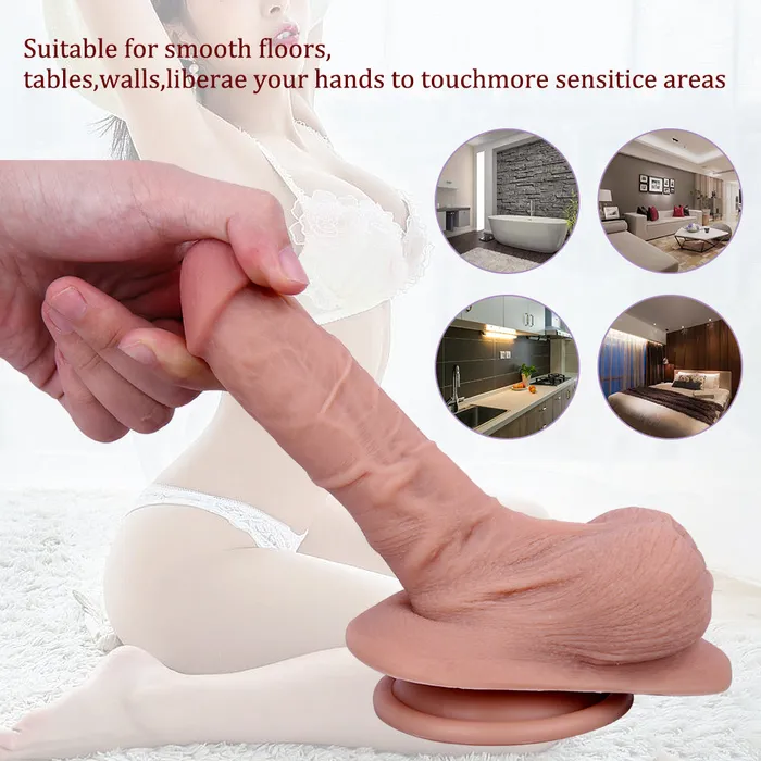 Female Sex Toys flexskin dildo strap on 8inch Silicone STS
