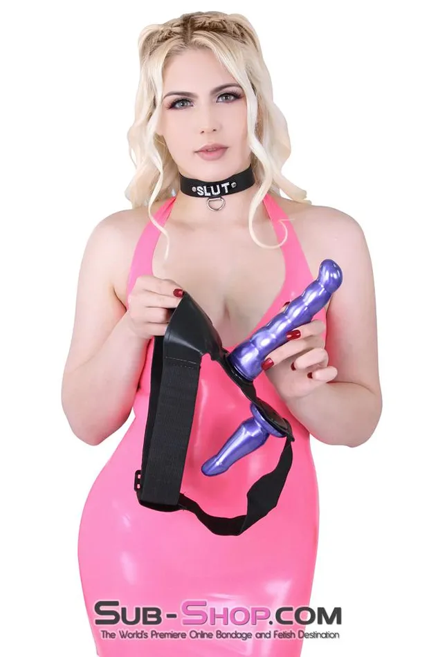 Female Sex Toys Moonwell 7392M Tit for Tat Double Dildo Adjustable Strap On Dildo Harness Set