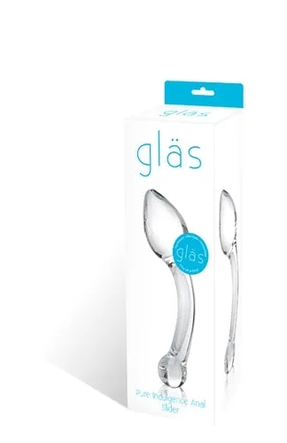 Glas Glassy Curved Adventure Anal Slider for PSpotGSpot Fun Anal