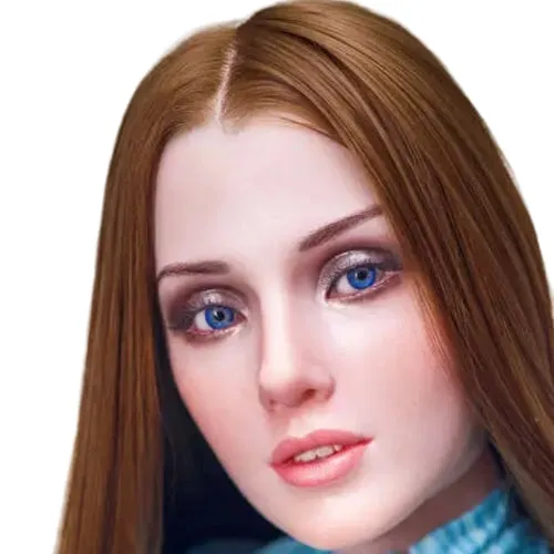 Irontech Doll Head Male Sex Toys H938 Sex Doll HeadSilicone Blue EyesIrontech Doll Head