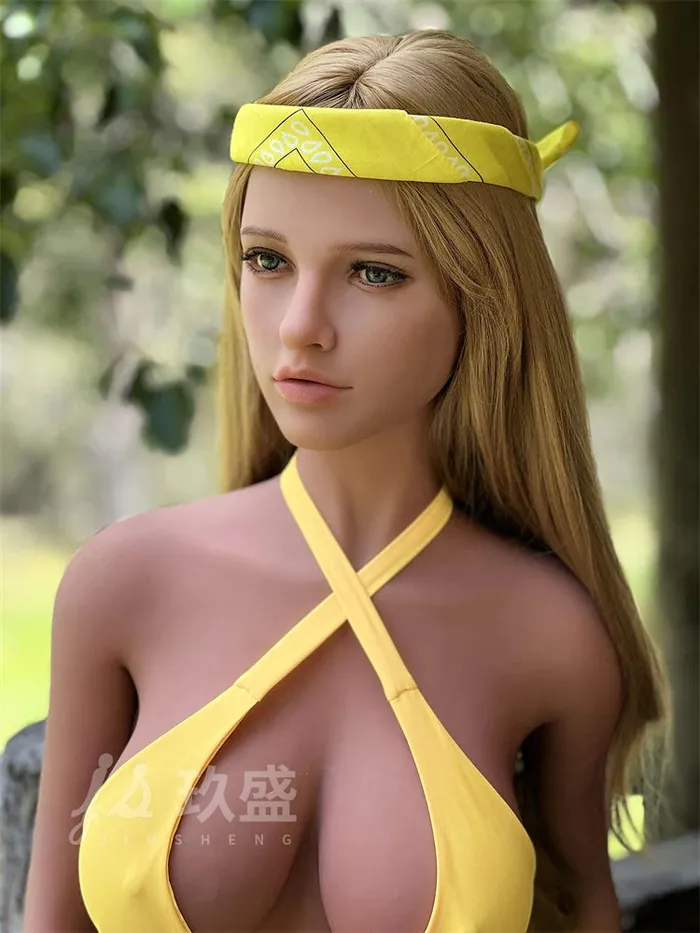 Jiusheng Doll F661Milena 150cm4ft9 D Cup Curvy TPE Long Hair Blonde Female Sex Doll Jiusheng Doll Male Sex Toys