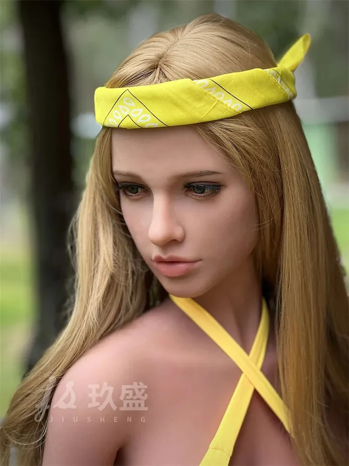 Jiusheng Doll F661Milena 150cm4ft9 D Cup Curvy TPE Long Hair Blonde Female Sex Doll Jiusheng Doll Male Sex Toys