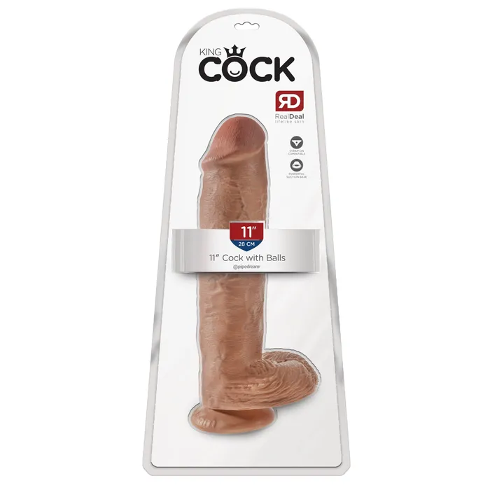 King Cock 11 Cock With Balls Tan Pipedream Dildos King Cock 11 Cock With Balls Tan Pipedream Dildos
