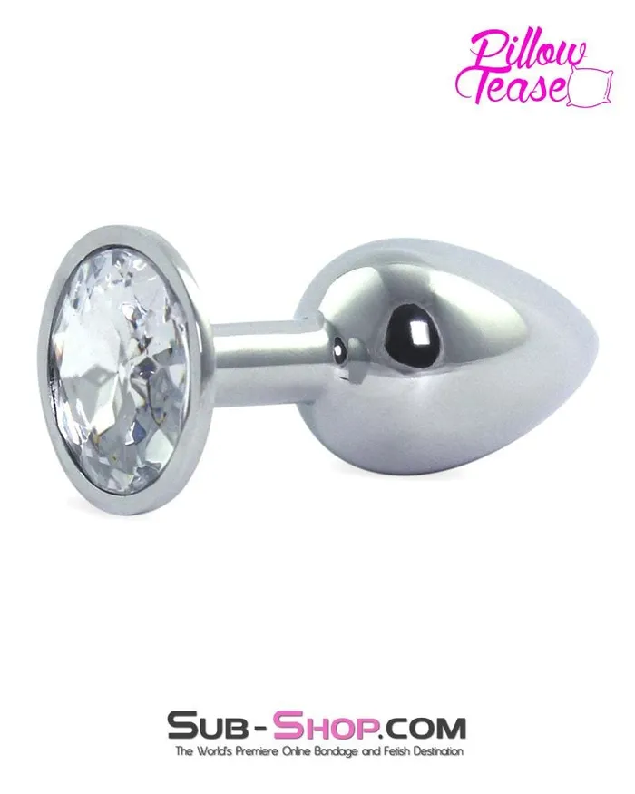 Male Sex Toys 2307HS Chrome and Crystal Anal Plug Small Plug Diamond Crystal MEGA Deal Moonwell