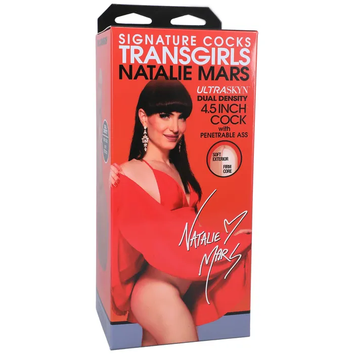 Male Sex Toys Doc Johnson Signature Cock With Penetrable Ass Transgirls Natalie Mars Vanilla