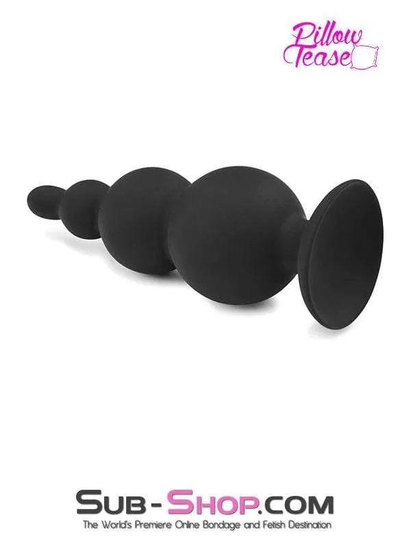 Male Sex Toys Moonwell 2329MSIS Large Graduated Silicone Anal Plug Sissy Trainer with Suction Cup Base