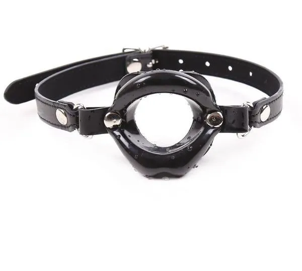 Moonwell Couples 2438M Bondage Rag Doll Black Sex Lips Strapped Open Mouth Gag
