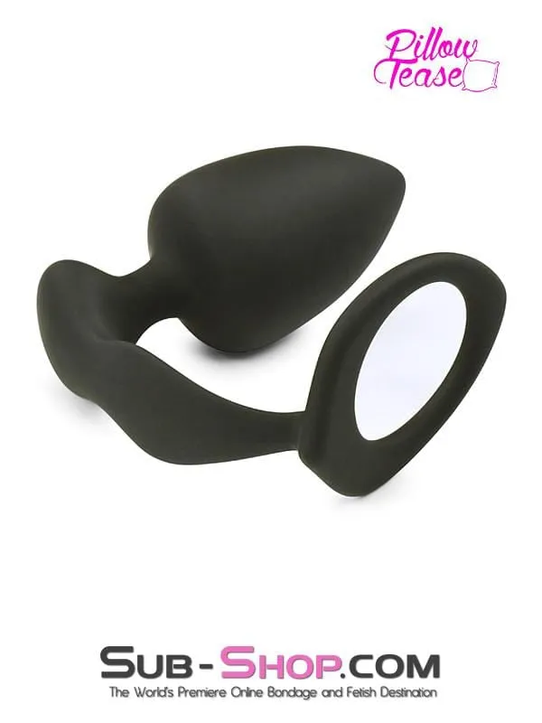 Moonwell Male Sex Toys 1553M Silicone Cock Ring and Anal Plugger Medium Plug